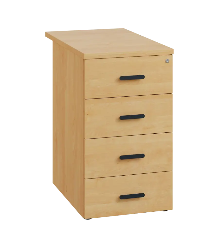 LKC 2 - 71 kontejner přístavný, 4-zásuvkový, deska 25 mm, centrální zámek, javor horský